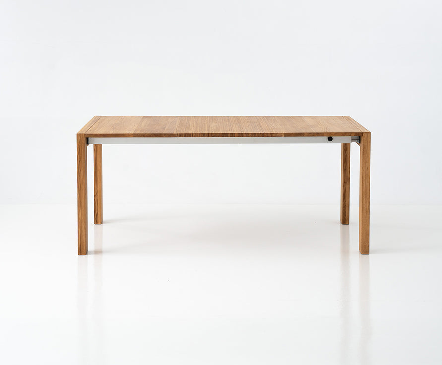 Wooden table on a white background