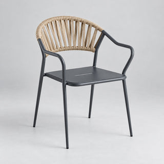 Lago Outdoor Dining Chair in Anthracite Grey