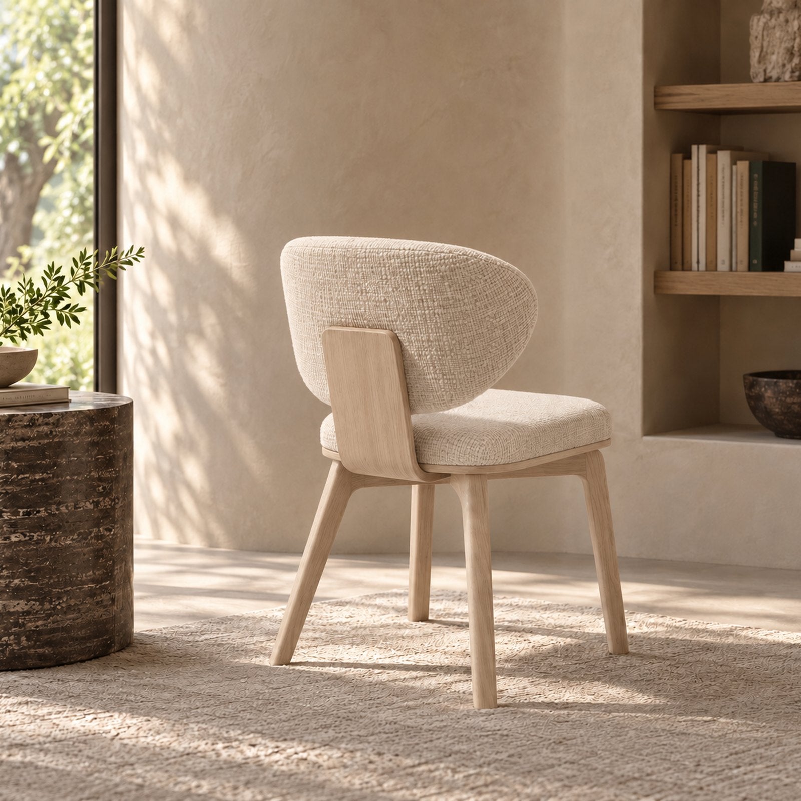 The Aria chair in White Oak