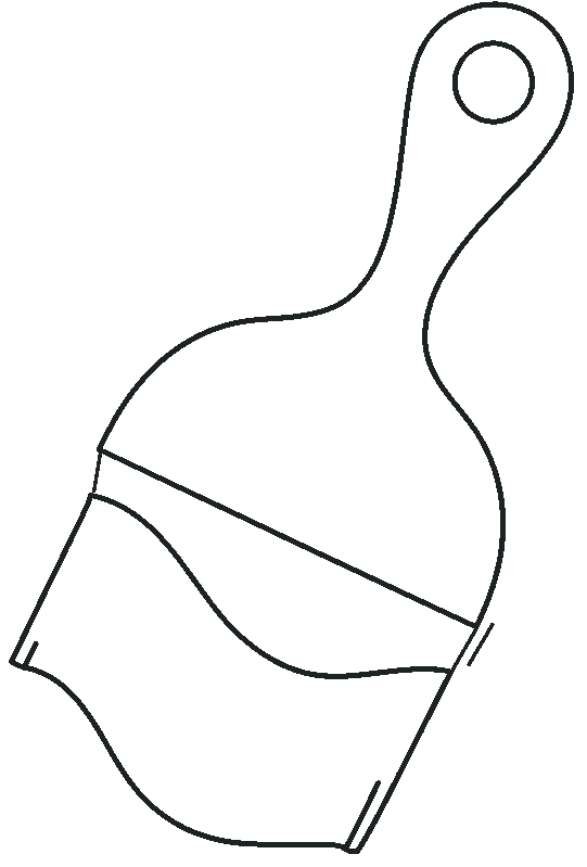 Line drawing of a brush